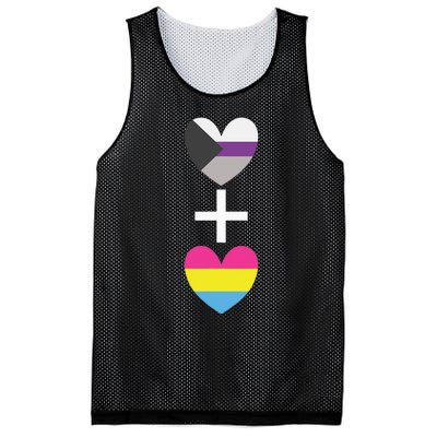 Demisexual + Pansexual Heart Panromantic Demipansexual Mesh Reversible Basketball Jersey Tank