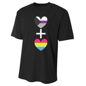 Demisexual + Pansexual Heart Panromantic Demipansexual Performance Sprint T-Shirt