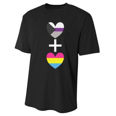 Demisexual + Pansexual Heart Panromantic Demipansexual Performance Sprint T-Shirt