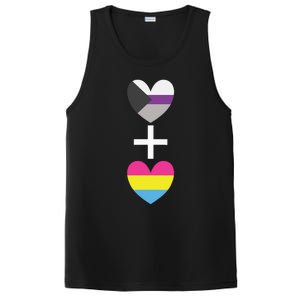 Demisexual + Pansexual Heart Panromantic Demipansexual PosiCharge Competitor Tank