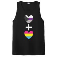 Demisexual + Pansexual Heart Panromantic Demipansexual PosiCharge Competitor Tank