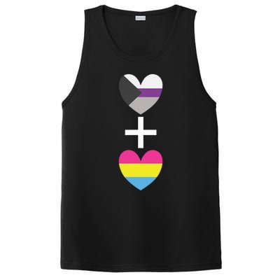 Demisexual + Pansexual Heart Panromantic Demipansexual PosiCharge Competitor Tank