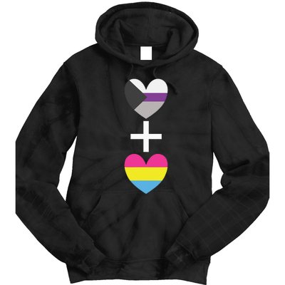 Demisexual + Pansexual Heart Panromantic Demipansexual Tie Dye Hoodie