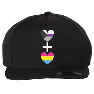 Demisexual + Pansexual Heart Panromantic Demipansexual Wool Snapback Cap