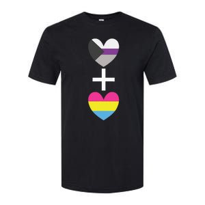 Demisexual + Pansexual Heart Panromantic Demipansexual Softstyle CVC T-Shirt