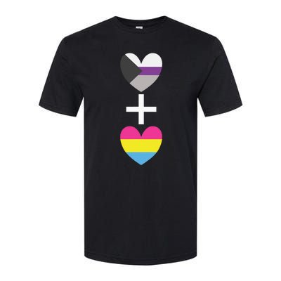 Demisexual + Pansexual Heart Panromantic Demipansexual Softstyle CVC T-Shirt