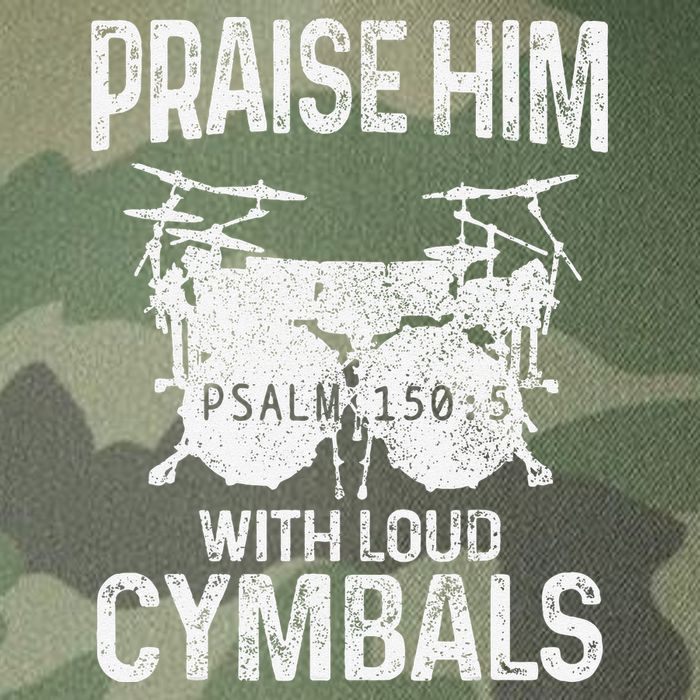 Drummer Praise Him With Loud Cymbals Drumming Christian Legacy Tie Dye Trucker Hat