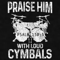 Drummer Praise Him With Loud Cymbals Drumming Christian Ladies PosiCharge Tri-Blend Wicking Tank