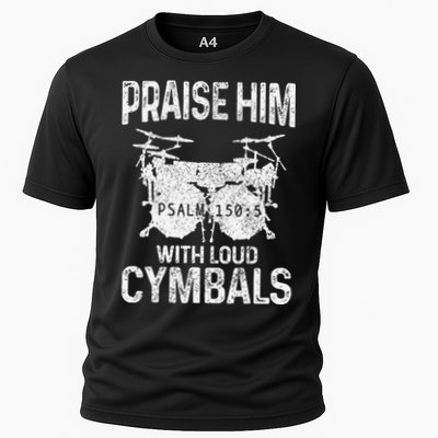 Drummer Praise Him With Loud Cymbals Drumming Christian Performance Shirt