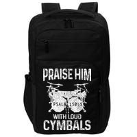 Drummer Praise Him With Loud Cymbals Drumming Christian Impact Tech Backpack