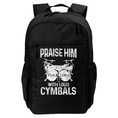 Drummer Praise Him With Loud Cymbals Drumming Christian Backpack