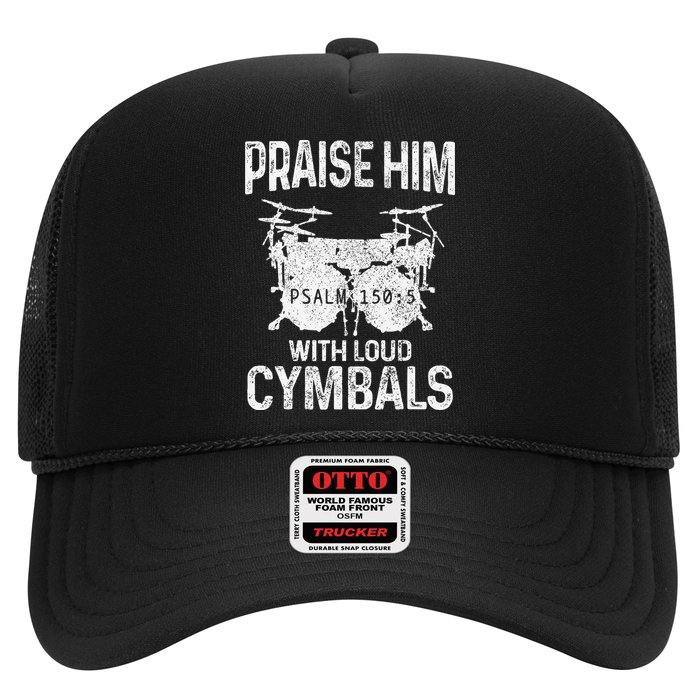 Drummer Praise Him With Loud Cymbals Drumming Christian Hat