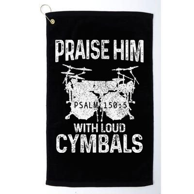 Drummer Praise Him With Loud Cymbals Drumming Christian Golf Towel
