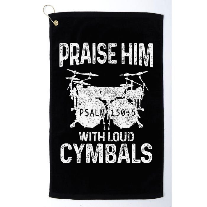 Drummer Praise Him With Loud Cymbals Drumming Christian Golf Towel