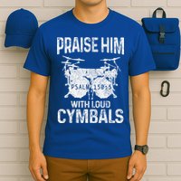 Drummer Praise Him With Loud Cymbals Drumming Christian T-Shirt