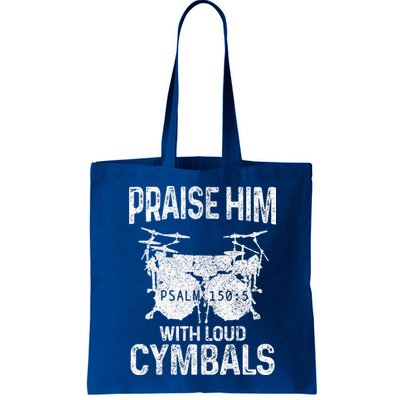Drummer Praise Him With Loud Cymbals Drumming Christian Bag