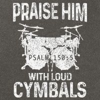 Drummer Praise Him With Loud Cymbals Drumming Christian Cotton Canvas Backpack