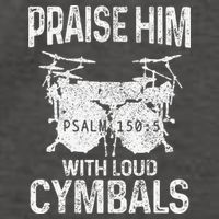 Drummer Praise Him With Loud Cymbals Drumming Christian Vector Backpack