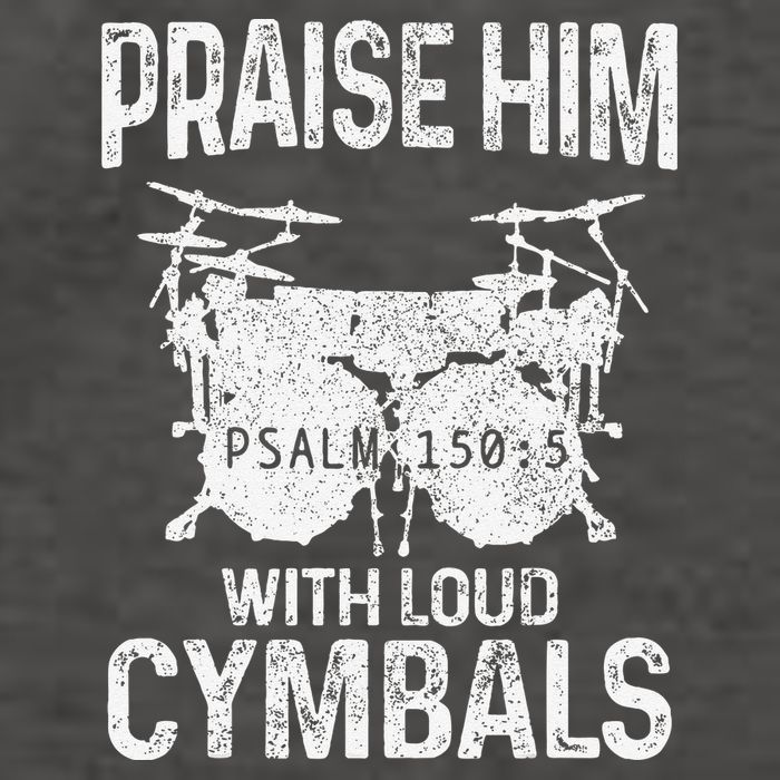 Drummer Praise Him With Loud Cymbals Drumming Christian Vector Backpack