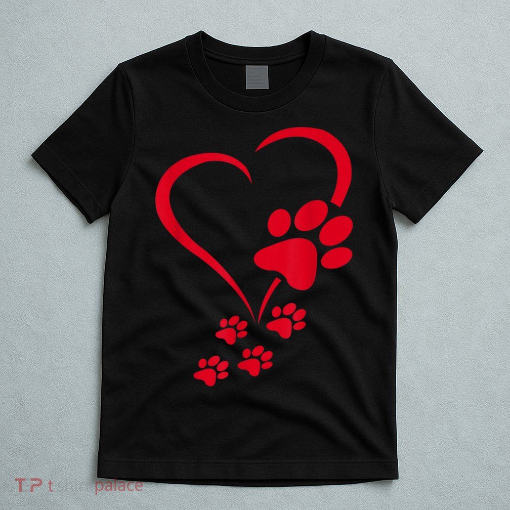 Dog Paws Hearts Baby Dogs Dog Paw Dog Paw Print T-Shirt