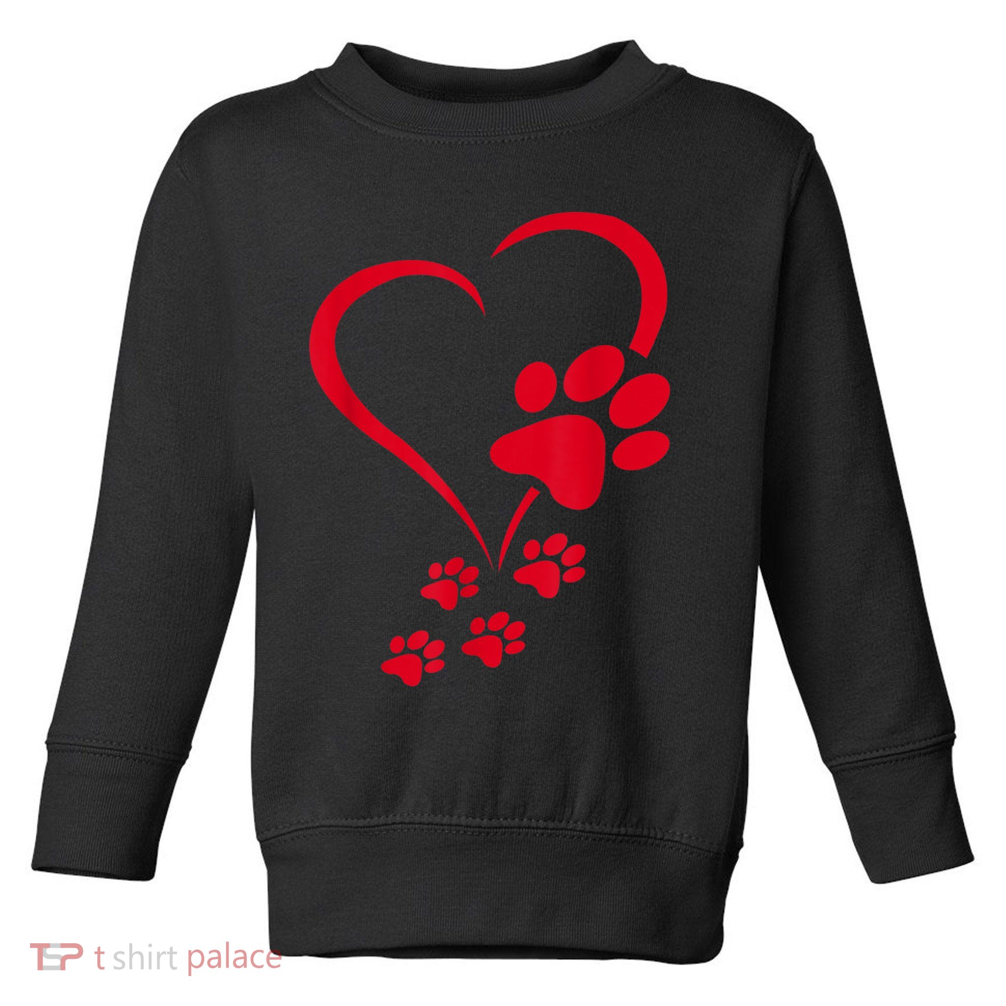 Dog Paws Hearts Baby Dogs Dog Paw Dog Paw Print Toddler Sweatshirt