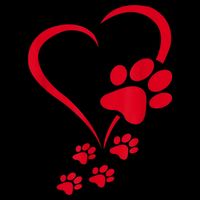 Dog Paws Hearts Baby Dogs Dog Paw Dog Paw Print Women's V-Neck T-Shirt