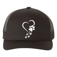 Dog Paws Hearts Baby Dogs Dog Paw Dog Paw Print Yupoong Adult 5-Panel Trucker Hat