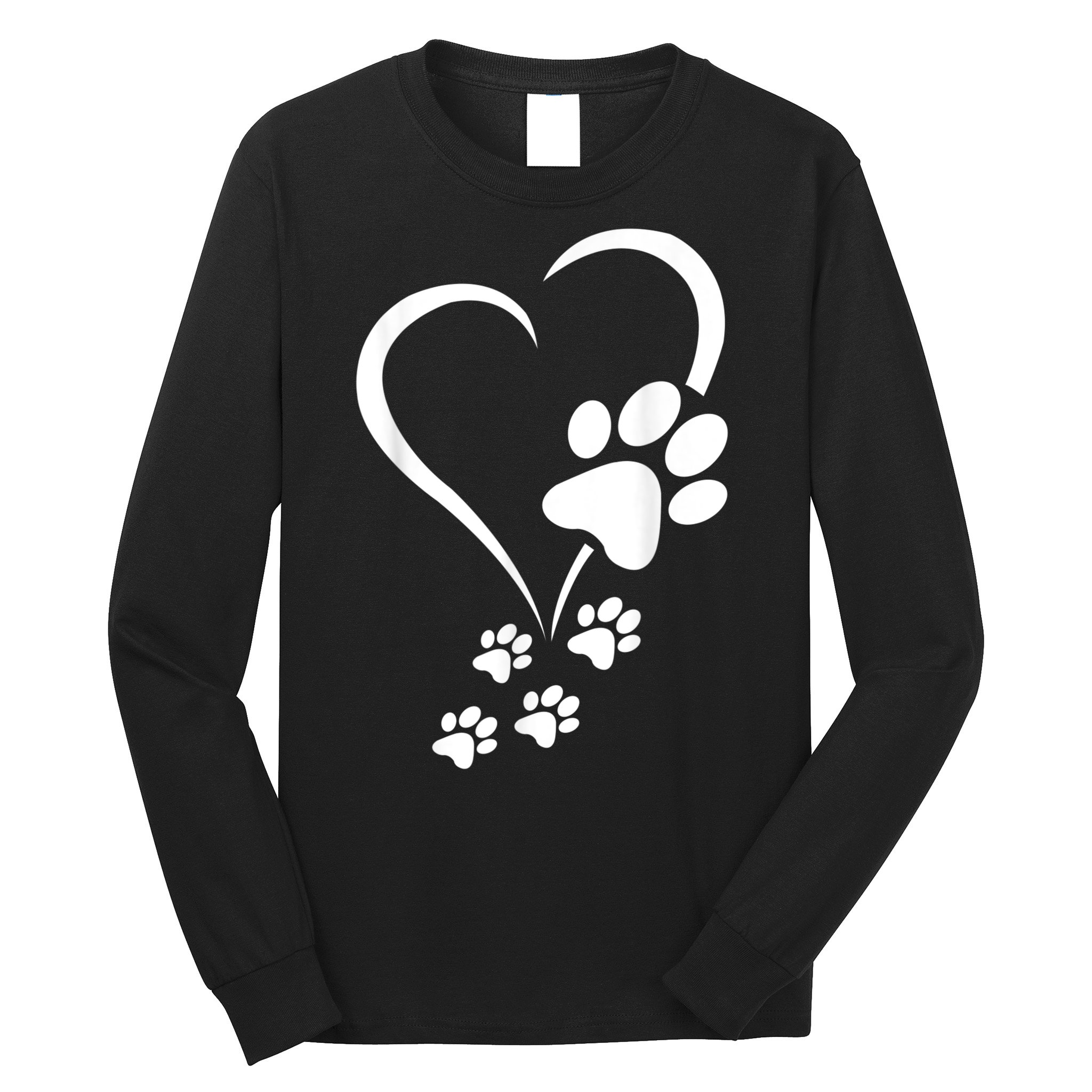 Dog Paws Hearts Baby Dogs Dog Paw Dog Paw Print Long Sleeve Shirt