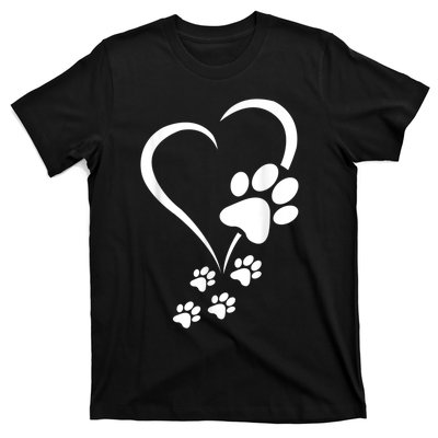 Dog Paws Hearts Baby Dogs Dog Paw Dog Paw Print T-Shirt