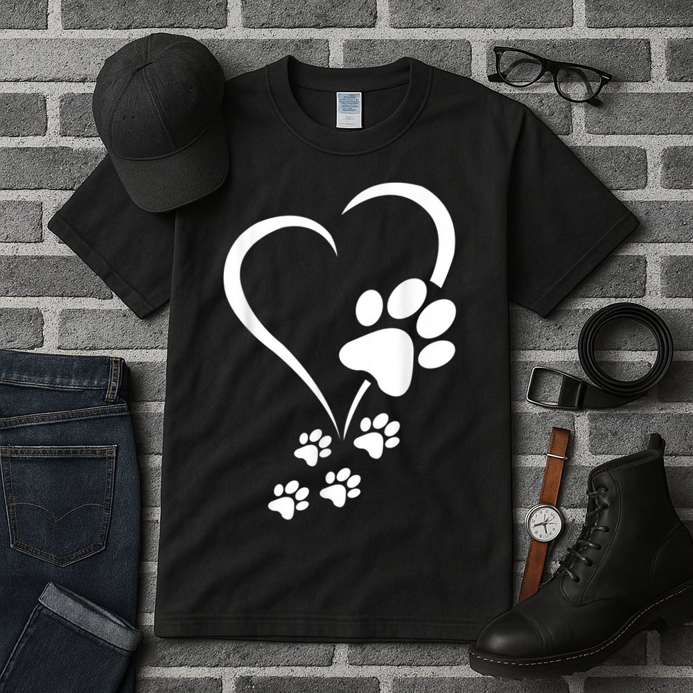 Dog Paws Hearts Baby Dogs Dog Paw Dog Paw Print Tall T-Shirt
