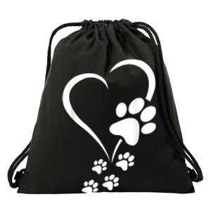 Dog Paws Hearts Baby Dogs Dog Paw Dog Paw Print Drawstring Bag