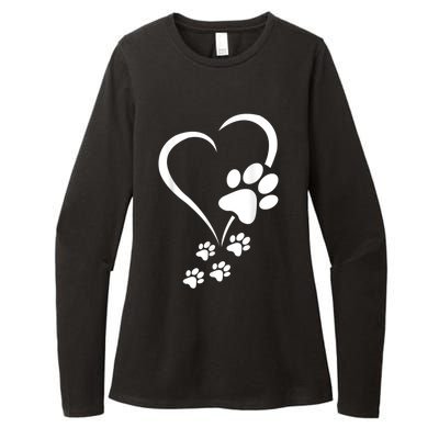 Dog Paws Hearts Baby Dogs Dog Paw Dog Paw Print Womens CVC Long Sleeve Shirt