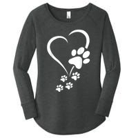 Dog Paws Hearts Baby Dogs Dog Paw Dog Paw Print Women's Perfect Tri Tunic Long Sleeve Shirt