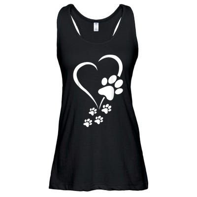 Dog Paws Hearts Baby Dogs Dog Paw Dog Paw Print Ladies Essential Flowy Tank