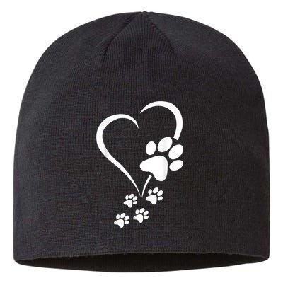 Dog Paws Hearts Baby Dogs Dog Paw Dog Paw Print Sustainable Beanie