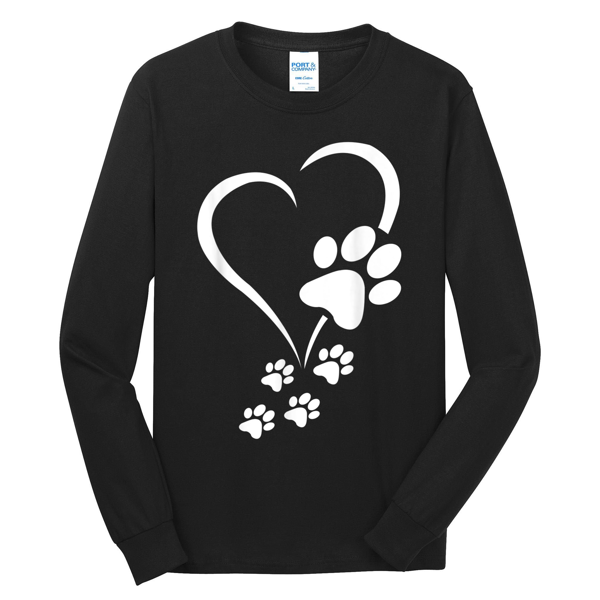 Dog Paws Hearts Baby Dogs Dog Paw Dog Paw Print Tall Long Sleeve T-Shirt