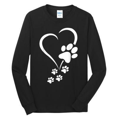 Dog Paws Hearts Baby Dogs Dog Paw Dog Paw Print Tall Long Sleeve T-Shirt