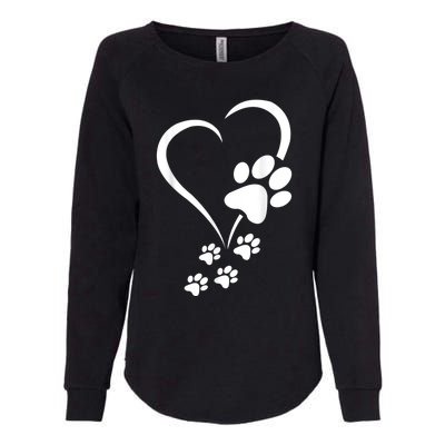 Dog Paws Hearts Baby Dogs Dog Paw Dog Paw Print Womens California Wash Sweatshirt