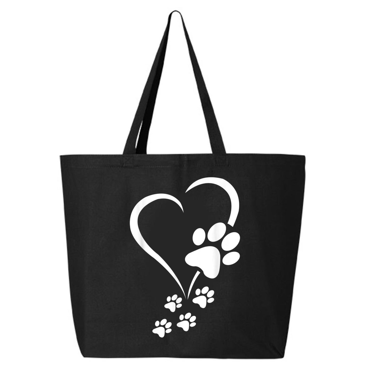 Dog Paws Hearts Baby Dogs Dog Paw Dog Paw Print 25L Jumbo Tote
