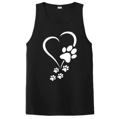 Dog Paws Hearts Baby Dogs Dog Paw Dog Paw Print PosiCharge Competitor Tank