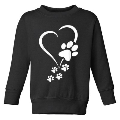 Dog Paws Hearts Baby Dogs Dog Paw Dog Paw Print Toddler Sweatshirt