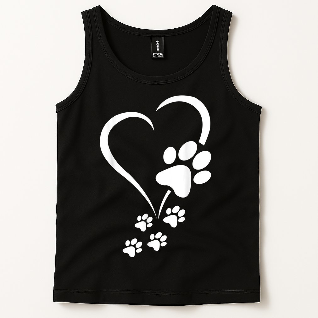 Dog Paws Hearts Baby Dogs Dog Paw Dog Paw Print Tank Top