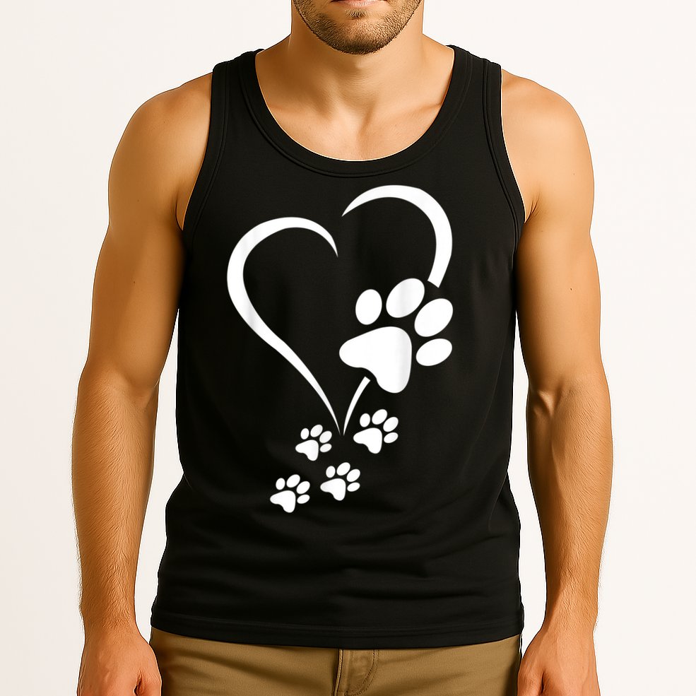 Dog Paws Hearts Baby Dogs Dog Paw Dog Paw Print Tank Top