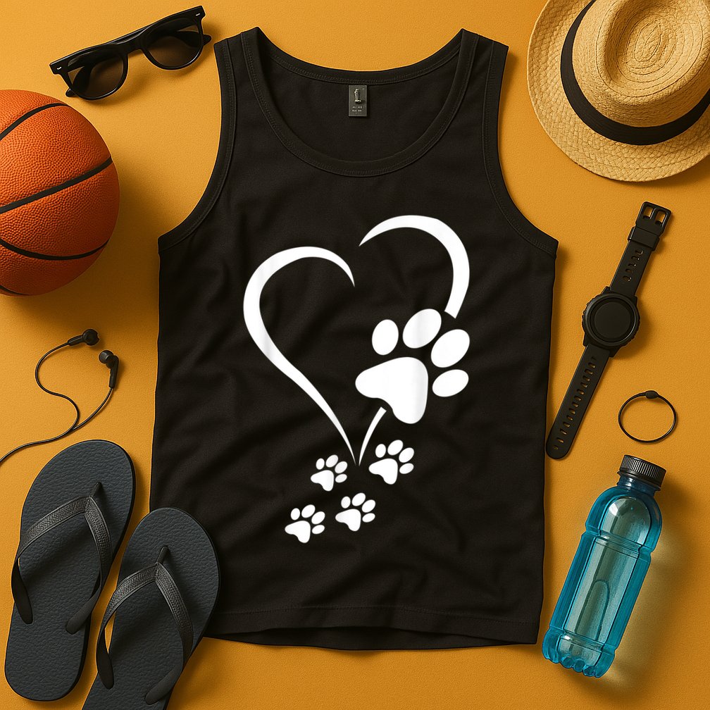 Dog Paws Hearts Baby Dogs Dog Paw Dog Paw Print Tank Top