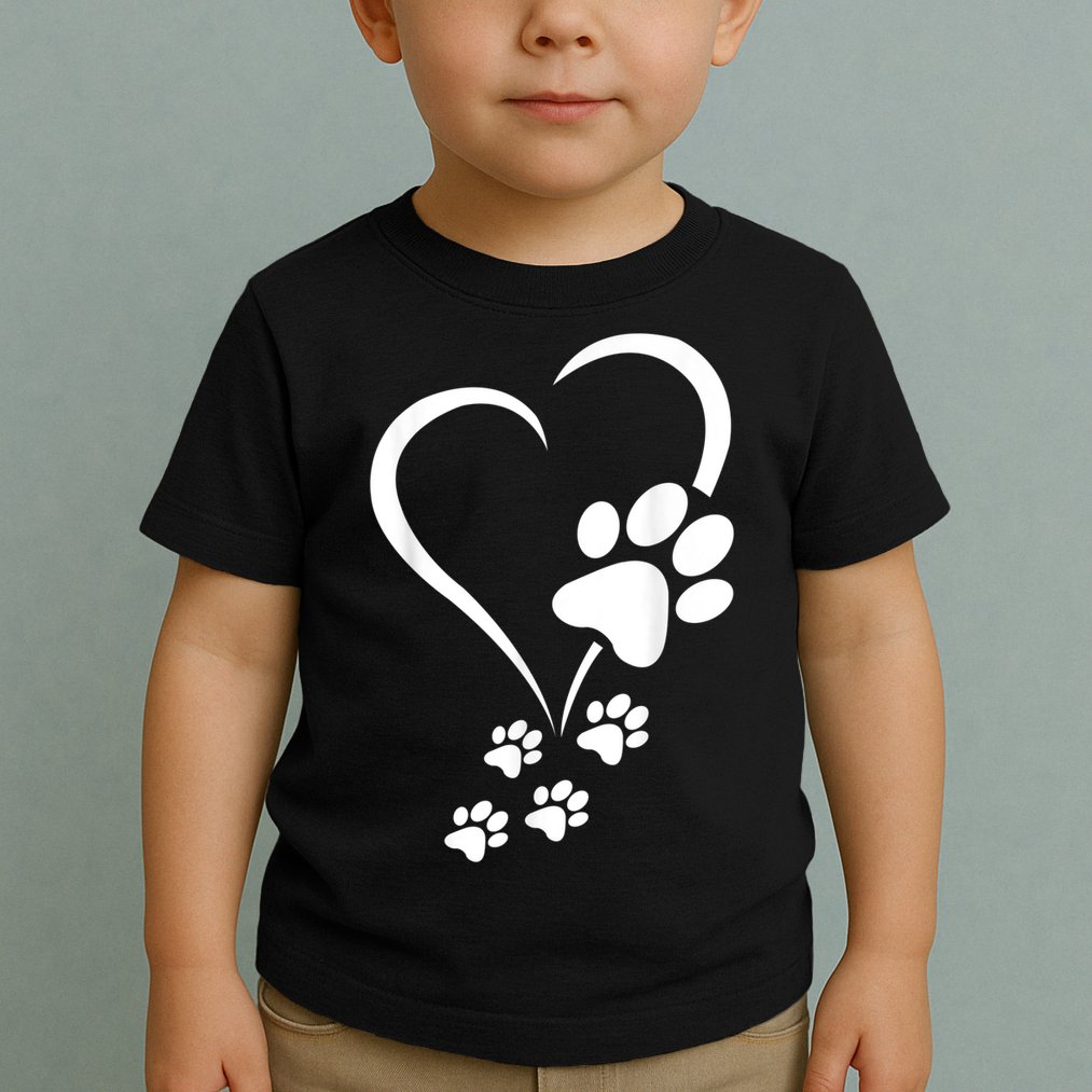 Dog Paws Hearts Baby Dogs Dog Paw Dog Paw Print Toddler T-Shirt