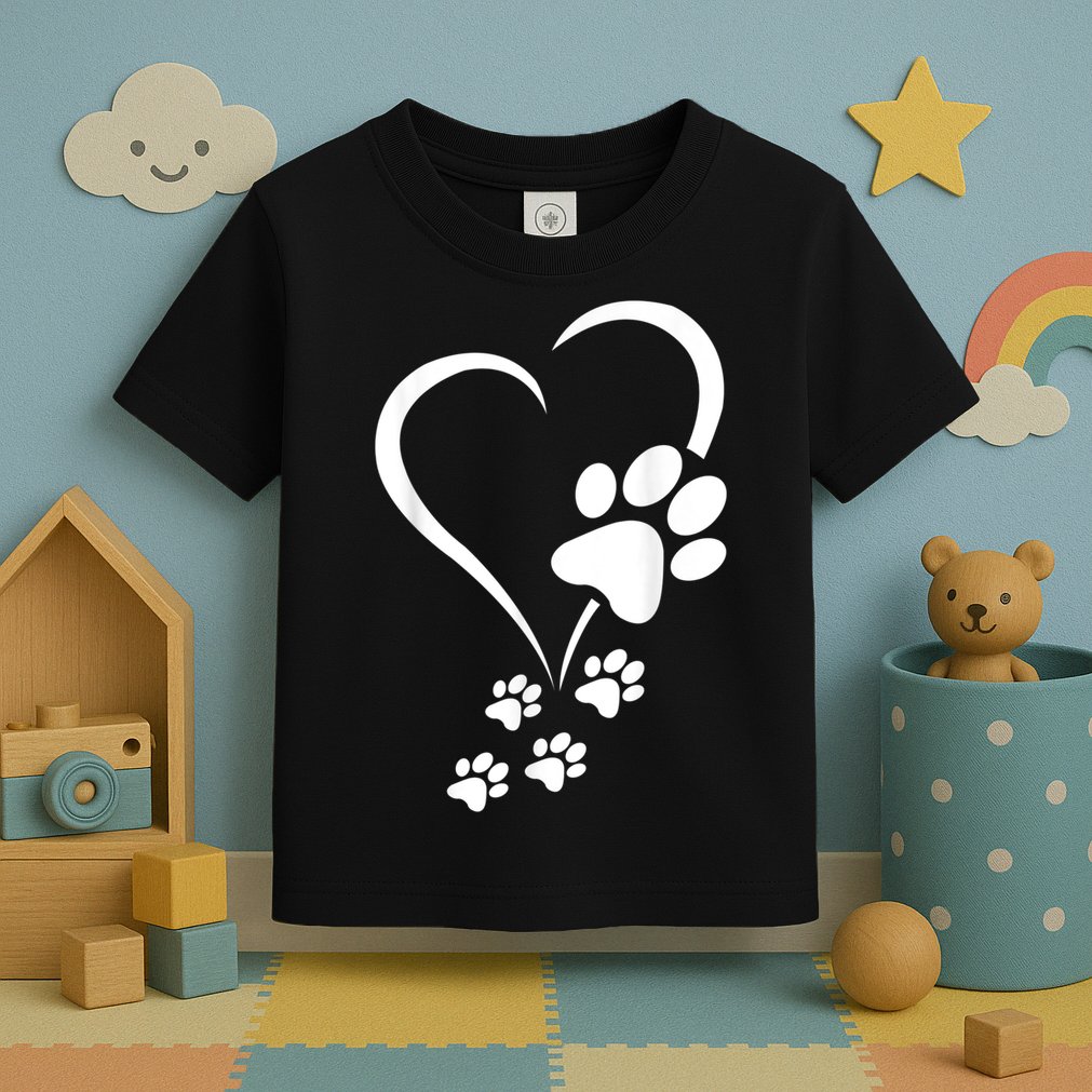 Dog Paws Hearts Baby Dogs Dog Paw Dog Paw Print Toddler T-Shirt