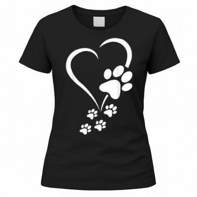 Dog Paws Hearts Baby Dogs Dog Paw Dog Paw Print Women's T-Shirt