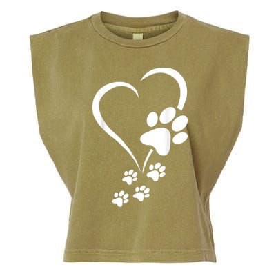 Dog Paws Hearts Baby Dogs Dog Paw Dog Paw Print Garment-Dyed Women's Muscle Tee