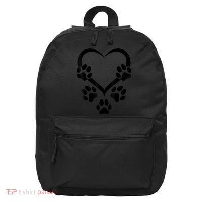 Dog Paw Heart Baby Dogs Dog Paws Hearts Dog Paw 16 in Basic Backpack