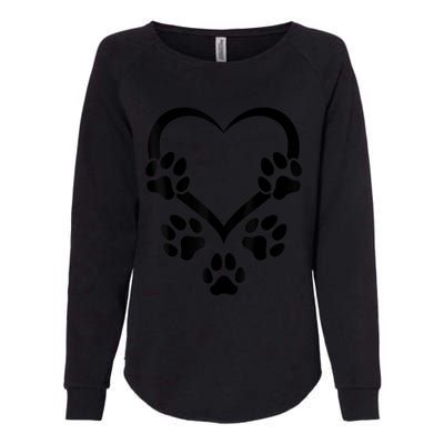 Dog Paw Heart Baby Dogs Dog Paws Hearts Dog Paw Womens California Wash Sweatshirt